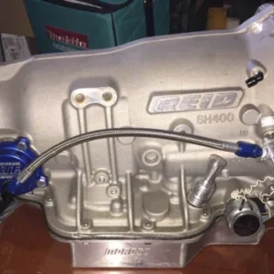 CLEAN Rossler TH400 2 (Two) Speed Pro Mod 1 3/16 Billet 1.40 –REID CASE + Pop Valve and Trans Brake + Billet Dip Stick